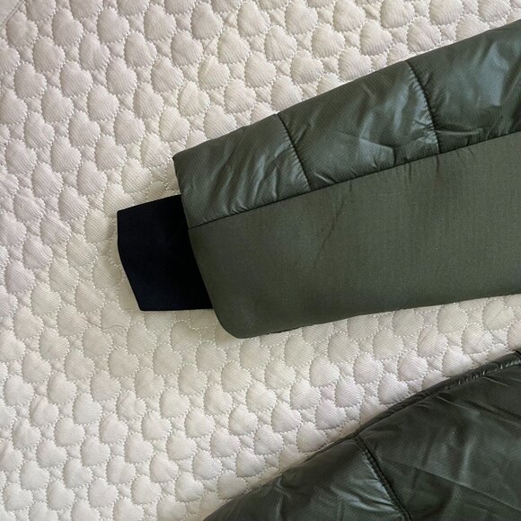 NWT Michael Kors Quilted Women Long Puffer Coat w/ Fur Hoodie Olive Size 1X - Picture 15 of 15